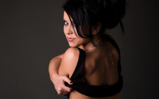 Woman black top necklace portrait - adrienn henczné deák free wallpaper