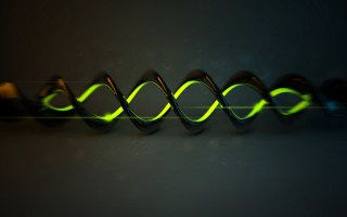 Green wave yellow line hatsune - kinetic free wallpaper