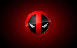 Deadpool red black white eyes - a black outline free wallpaper