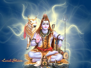 Divine god sitting rock dog 2 - a painting of a god free wallpaper