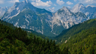 Mountain range trees clouds sky 8 - alen divi free wallpaper