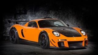 Bright orange sports car night 5 - orange sports car free wallpaper