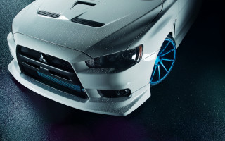 White car blue lights shiny - shiny free wallpaper