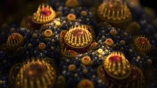 Christmas ornaments blurry bokeh 3d - a blurry effect free wallpaper