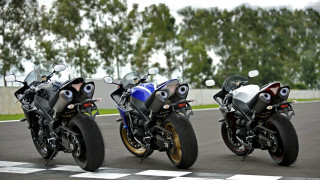 Motorcycles race track trees fence - cobra free wallpaper