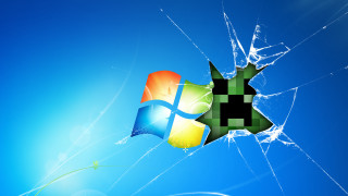 Broken window computer logo green - a broken window free wallpaper