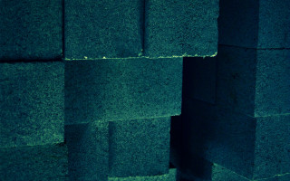 Concrete wall blue light clock - chiharu shiota free wallpaper