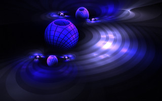 Blue vase spiral glowing shiny - blue ball free wallpaper