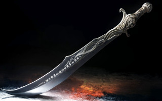 Sword decorative design table dark - a table in the dark free wallpaper