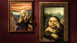Woman child portrait shock art - a painting of a woman free wallpaper