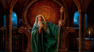 Man staff room clock bird - donato giancola free wallpaper