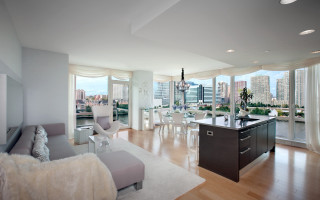 Living room couch window cityscape - outside free wallpaper
