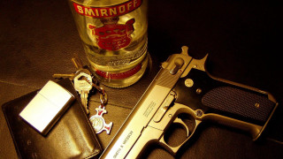 Gun lighter table alcohol stilllife - a lighter free wallpaper