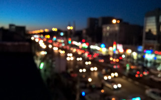 City street traffic night christmas - lot of traffic free wallpaper