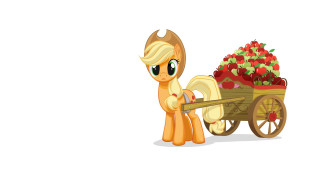 Pony wagon apples berry flower - a pony free wallpaper