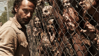 Zombie fence man chainlink urban - a chain link fence behind free wallpaper
