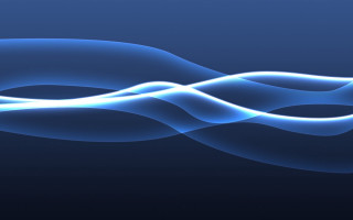 Blue wave light dark background - vector curve free wallpaper