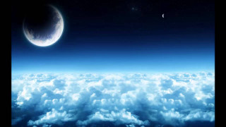 Earth moon night clouds fisheye - cloud below free wallpaper