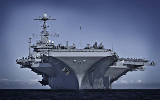 Large ship ocean sky military - digital free wallpaper