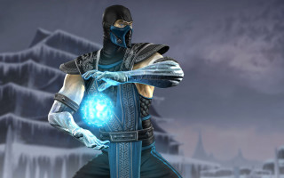 Man blue outfit glowing orb 2 - ball free wallpaper
