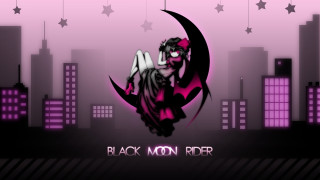 Black moon rider cityscape stars - ann thetis blacker free wallpaper