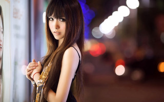 Woman poster city night anime - anime style free wallpaper