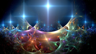Starburst sky bright light fractals - a computer free wallpaper