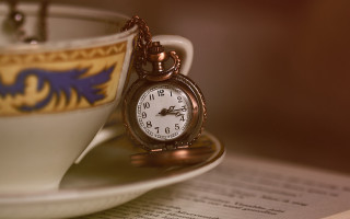 Pocketwatch coffeecup book chain steampunk - steampunk free wallpaper