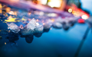Street ice cars buildings bokeh - car and buildings free wallpaper