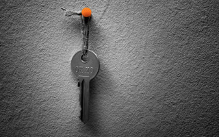Key orange ball wall minimalism - end free wallpaper