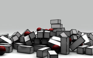 Cubes red ball modular constructivism - modular free wallpaper