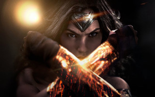 Woman sword flash behind head - everett warner free wallpaper