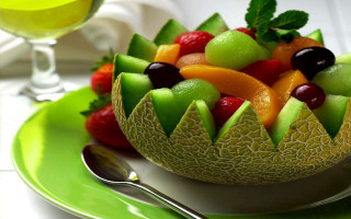 Bowl fruit spoon wine plate - arcimboldo free wallpaper
