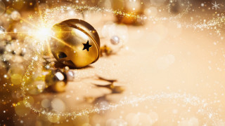 Golden christmas ornament star snowflakes - golden free wallpaper