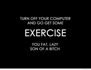 Exercise quote black white funny - computer art free wallpaper