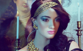Woman tiaracandle painting neoclassicism fashion - egyptian art free wallpaper