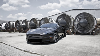 Black car jet engines parking 3 - a black car free wallpaper