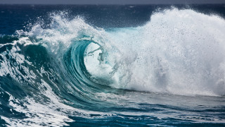 Large wave ocean shore night - over the ocean water free wallpaper
