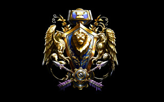 Golden coat of arms lions - two sword free wallpaper