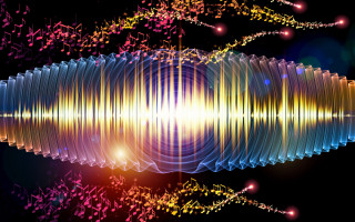 Colorful abstract musical notes light - musical free wallpaper