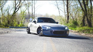 Silver sports car road trees 2 - bradley walker tomlin free wallpaper for desktop