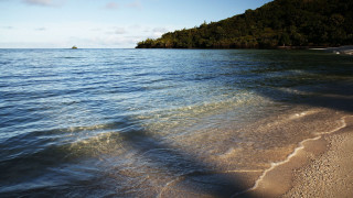 Beach island boat sky mountain 2 - antoine ignace melling free wallpaper