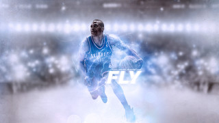 Basketball player flying stadium rayonism - blender and photoshop free wallpaper