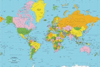 World map countries major cities 2 - the country free wallpaper