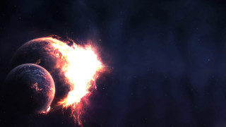 Space planet fireball distant object - a distant object in the background free wallpaper