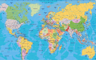 World map countries cities red - major city free wallpaper
