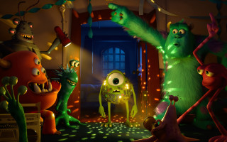 Monsters room door lights man - a man in the middle free wallpaper