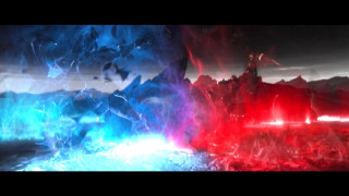 Fire ice red blue background - vfx free wallpaper for desktop