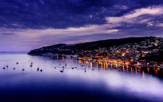 City hill water bridge nightscape - the hill free wallpaper