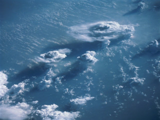 Clouds ground blue sky ocean - benoit b. mandelbrot free wallpaper